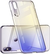 ROCK Gradient Color PC beschermhoes voor iPhone XR (blauw)