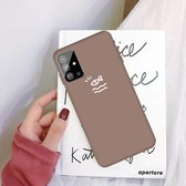 Voor Galaxy S20 + Little Fish Pattern Frosted TPU-beschermhoes (kaki)