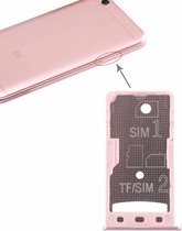 2 SIM-kaart Lade / Micro SD-kaart Lade voor Geschikt voor Xiaomi Redmi 5A (Rose Gold)
