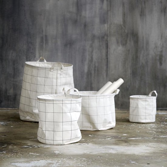 House Doctor Squares - Wasmand - Ruit - Wit