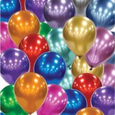 Latex Chroom ballonnen zilver-kleurig.