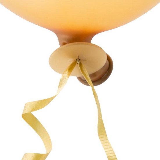 Ballon snelsluiters goud  met lint.