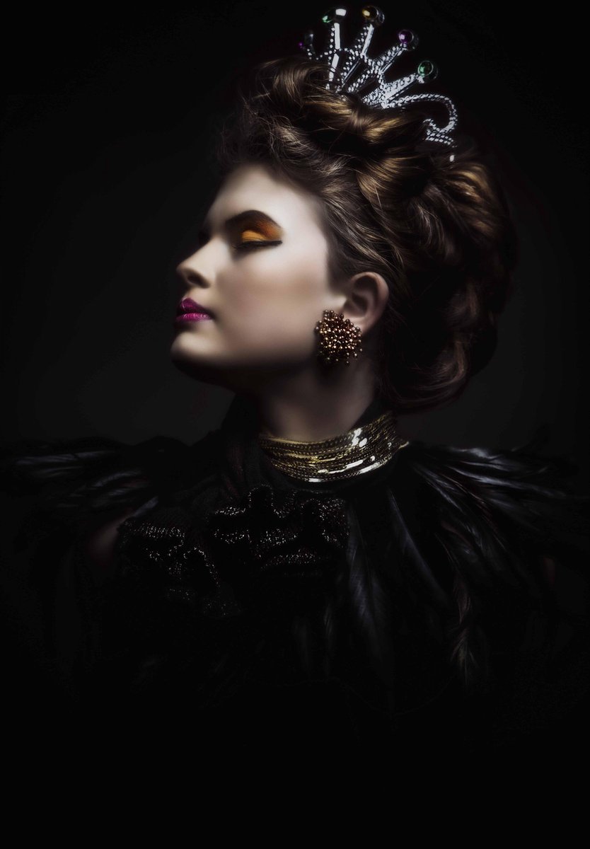 Schilderij - queen - Collectie faces - Fine Art Plexiglas met aluminium profiel - 98x148cm