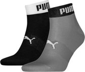 PUMA QUARTER LOGO WELT 2-PACK UNISEX BLACK-GREY