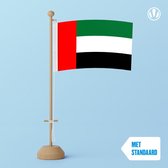 Tafelvlag Verenigde Arabische Emiraten 10x15cm | met standaard