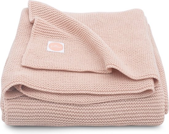 Jollein Baby Deken Ledikant Basic Knit 100x150cm - Pale Pink | bol.com