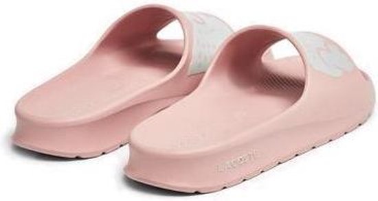 Lacoste Croco Slide 2.0 Pink White | bol