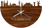 Skyline Klok Roosendaal Palissander hout - Ø 40 cm - Woondecoratie - Wand decoratie woonkamer - WoodWideCities
