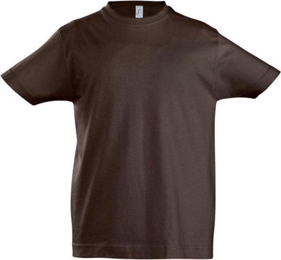 SOLS T-shirt unisexe à manches courtes en coton épais Imperial Kinder (Chocolat)