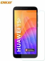 Voor Huawei Y5p ENKAY Hat-Prince 0.26mm 9H 2.5D Curved Edge Tempered Glass Film