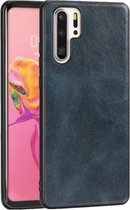 Voor Huawei P30 Pro Crazy Horse Getextureerd Kalfsleer PU + PC + TPU Case (Blauw)