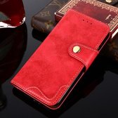 Voor OPPO F17 / A73 Rivet PU + TPU horizontale flip lederen tas met houder & kaartsleuven en portemonnee (rood)
