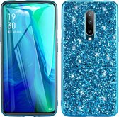 Voor Xiaomi Redmi K30 glitterpoeder schokbestendige TPU-beschermhoes (blauw)