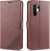 Voor Vivo X30 / X30 Pro AZNS Sheepskin Texture Horizontale Flip lederen tas met houder & kaartsleuven & portemonnee (bruin)