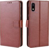 Retro Crazy Horse Texture Horizontale Flip Leren Case voor Galaxy A10e, met houder & kaartsleuven & fotolijst (bruin)