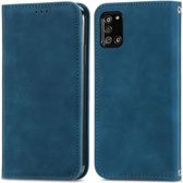 Voor Samsung Galaxy A31 Retro Skin Feel Business Magnetische Horizontale Flip Leren Case met Houder & Kaartsleuven & Portemonnee & Fotolijst (Blauw)
