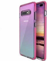 Voor Samsung Galaxy S10 + TPU tweekleurige schokbestendige beschermhoes (rozerood)