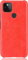 Mobigear Hoesje geschikt voor Google Pixel 4a 5G Telefoonhoesje Hardcase | Mobigear Excellent Backcover | Pixel 4a 5G Case | Back Cover - Rood