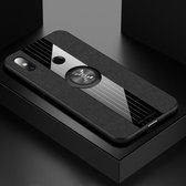 Voor Xiaomi Mi 6X / A2 XINLI Stikstof Textuur Schokbestendig TPU beschermhoes met ringhouder (zwart)