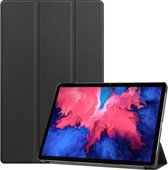 Voor Lenovo Tab P11 (TB-J606F) Custer Texture Horizontale flip lederen tas met drievoudige houder en slaap- / wekfunctie (zwart)