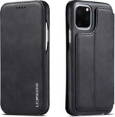 Voor iPhone 11Pro Max Hon Ancient Series lederen tas met kaartsleuven & houder & portemonnee (zwart)