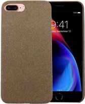 Voor iPhone 7Plus / 8Plus Fabric Style TPU Protective Shell (bruin)