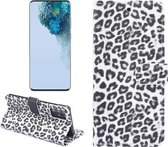 Voor Samsung Galaxy Note20 Leopard Pattern Horizontale Flip Leather Case met houder & kaartsleuven (wit)