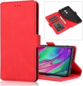 Voor Samsung Galaxy A40 Retro Magnetische Sluiting Horizontale Flip Leren Case met Houder & Kaartsleuven & Fotolijst & Portemonnee (Rood)