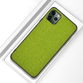 Voor iPhone 12 mini schokbestendige stoffen textuur PC + TPU beschermhoes (groen)