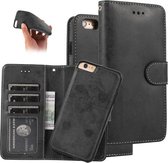 Voor iPhone 6 KLT888-2 Retro 2 in 1 afneembare magnetische horizontale flip TPU + PU lederen tas met houder & kaartsleuven & fotolijst & portemonnee (zwart)