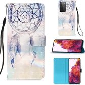 Voor Samsung Galaxy 21 Ultra 5G 3D Schilderen Horizontale Flip Leren Case met Houder & Kaartsleuf & Portemonnee & Lanyard (Fantasy Windgong)