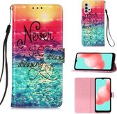 Voor Samsung Galaxy A32 5G 3D Schilderen Horizontale Flip Leren Case met Houder & Kaartsleuf & Portemonnee & Lanyard (Kleurenfoto)