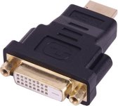Vergulde HDMI 19-pins male naar DVI 24 + 4-pins vrouwelijke adapter