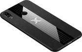 Voor Huawei Honor Play XINLI stiksels Textue schokbestendig TPU beschermhoes (zwart)