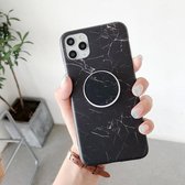 Frosted IMD-serie TPU-beschermhoes met houder voor iPhone 11 (zwart)