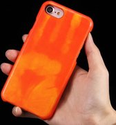 Voor iPhone 8 & 7 warmtegevoelige telefoonhoes siliconen beschermhoes achterkant (geel)