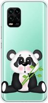 Voor Xiaomi Mi 10 Lite 5G schokbestendig geverfd transparant TPU beschermhoes (bamboe panda)