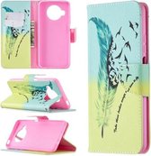 Voor Xiaomi Mi 10T Lite 5G Gekleurd tekeningpatroon Horizontale flip lederen tas met houder & kaartsleuven & portemonnee (veervogels)