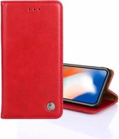 Voor iPhone 6 Plus / 6s Plus niet-magnetische retro textuur horizontale flip lederen tas met houder & kaartsleuven en portemonnee (rood)