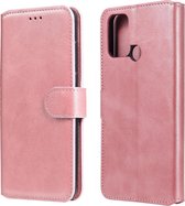 Voor OPPO Realme 7i / C17 Klassieke Kalfsstructuur PU + TPU Horizontale Flip Leren Case, met Houder & Kaartsleuven & Portemonnee (Rose Goud)