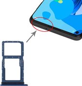 SIM-kaarthouder + SIM-kaarthouder / Micro SD-kaarthouder voor Huawei P20 Lite (2019) (blauw)