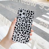 Voor iPhone 12 Max / 12 Pro Leopard-patroon Niet-volledige dekking TPU-beschermhoes (wit)