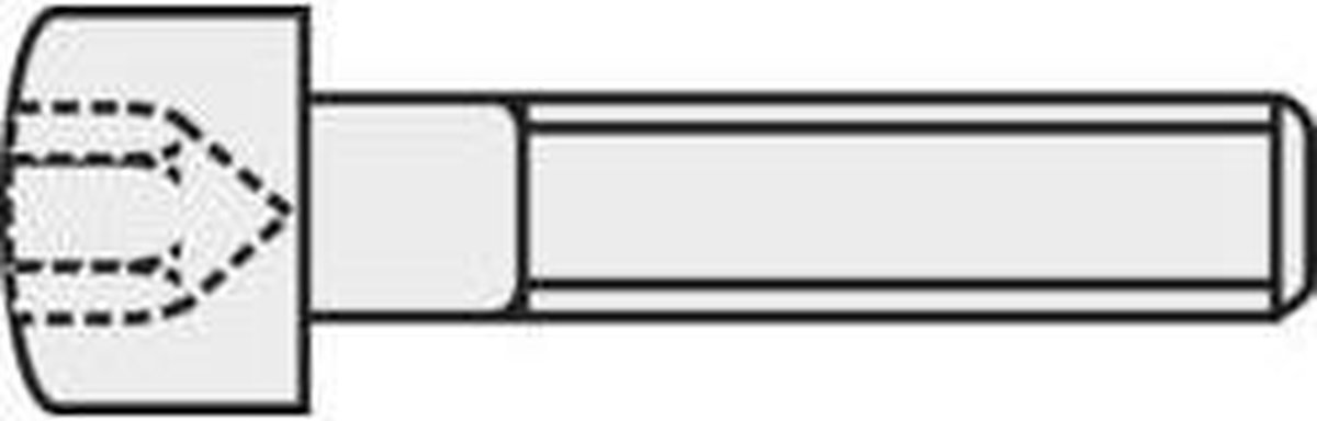 TOOLCRAFT 839679 Cilinderschroeven M4 20 mm Binnenzeskant (inbus) DIN 912 ISO 4762 Staal 8.8 gezwart 100 stuk(s)
