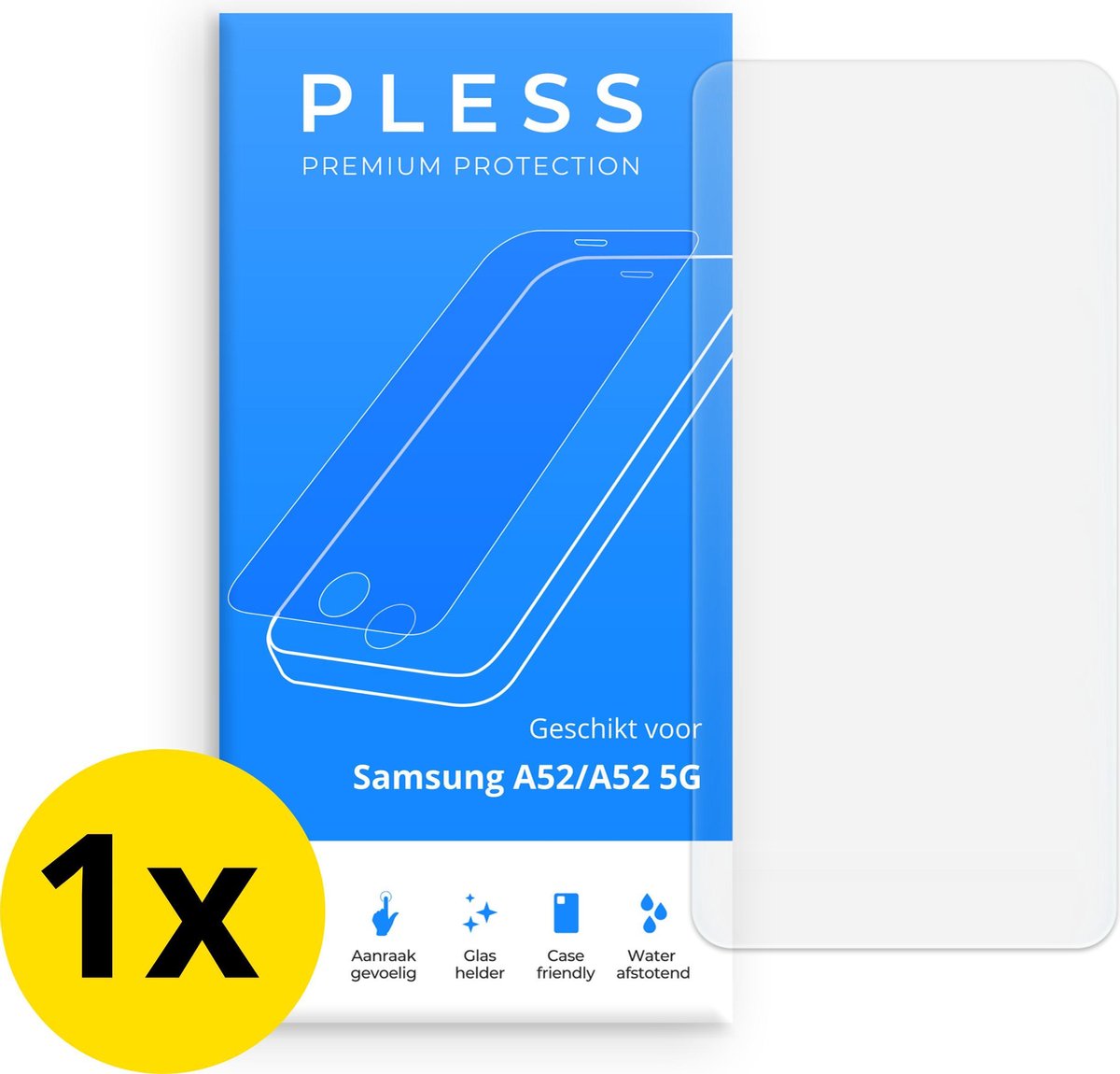 Samsung A52 Screenprotector 1x - Beschermglas Tempered Glass Cover - Pless®