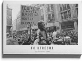 Walljar - FC Utrecht supporters '81 - Zwart wit poster met lijst