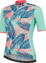 Rogelli Leaf Fietsshirt - Korte Mouwen - Dames - Mint, Coral - Maat M