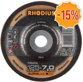 Rhodius ALPHAline I RS28 Afbraamschijf - 125 x 22,23 x 7mm - RVS/Staal (25st)