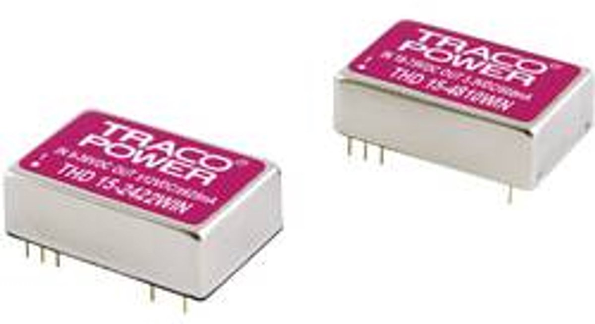 TracoPower THD 15-2423WIN DC/DC-converter, print 24 V/DC 15 V/DC, -15 V/DC 500 mA 15 W Aantal uitgangen: 2 x Inhoud 1 s