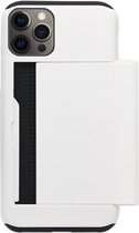 ADEL Kunststof Back Cover Hardcase Hoesje Geschikt voor iPhone 12 Pro Max - Pasjeshouder Wit