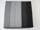 Madison Loungekussen 67x67x13 cm Rib grey/black